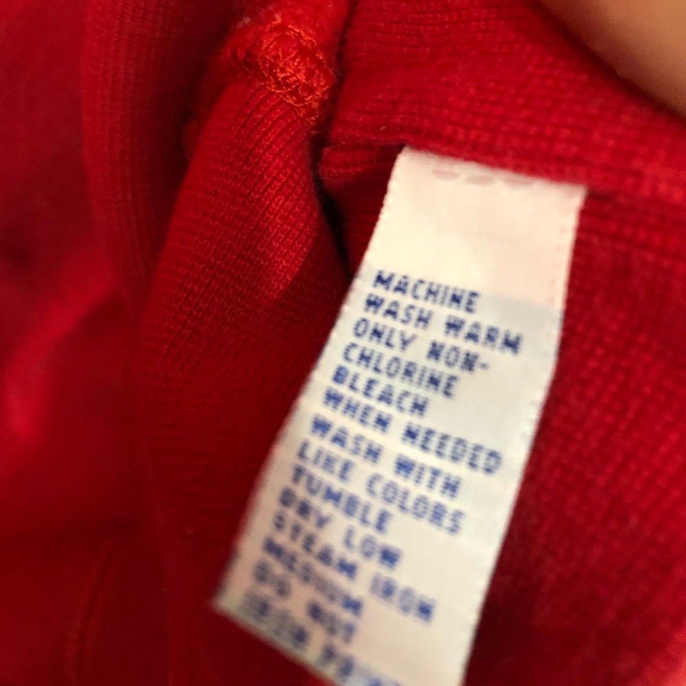 Rare Vintage limited edition red polo Ralph Lauren bear sweatshirt size large - Picture 4 of 6